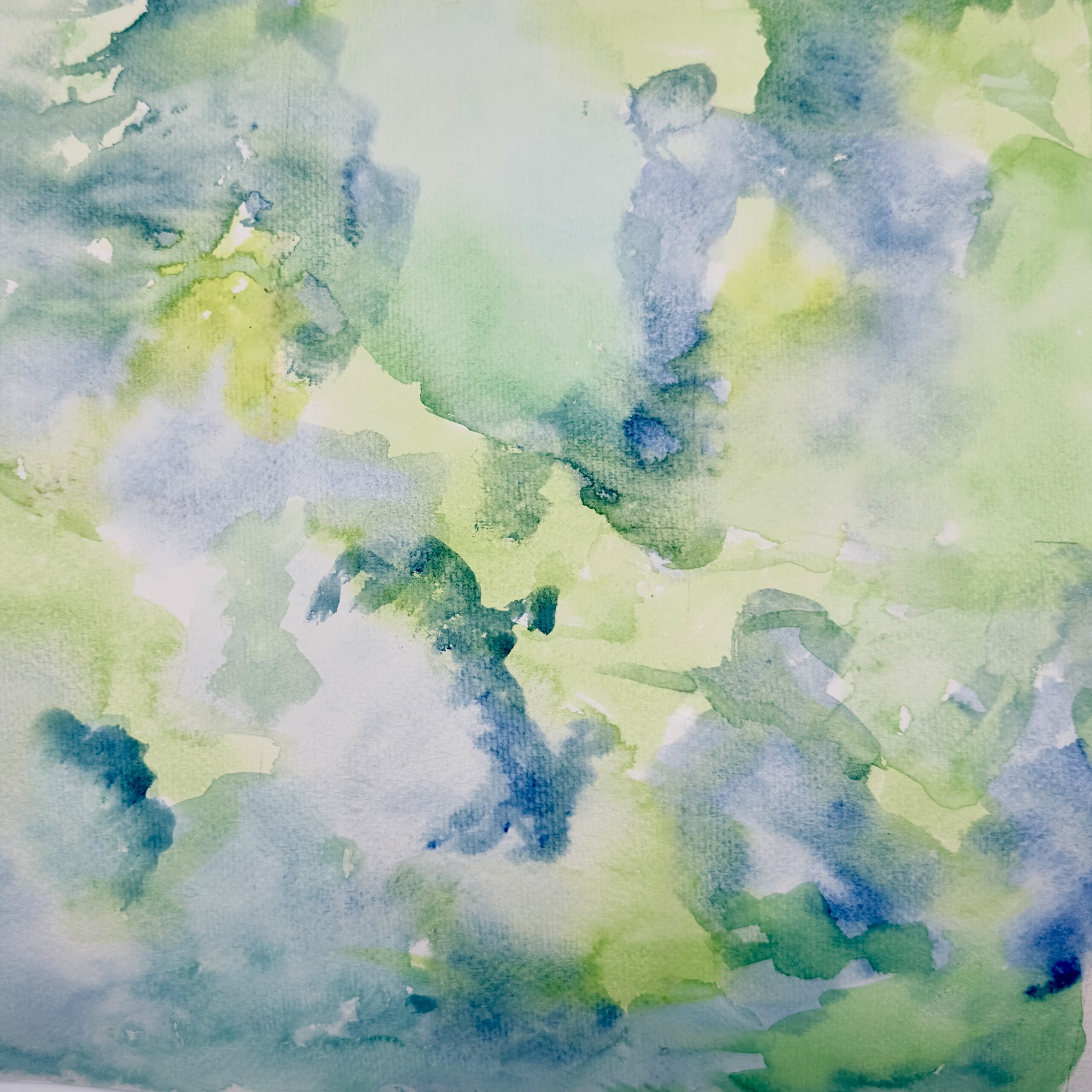 Green and Blue watercolour art-Toronto-Heartfelt workshops 2