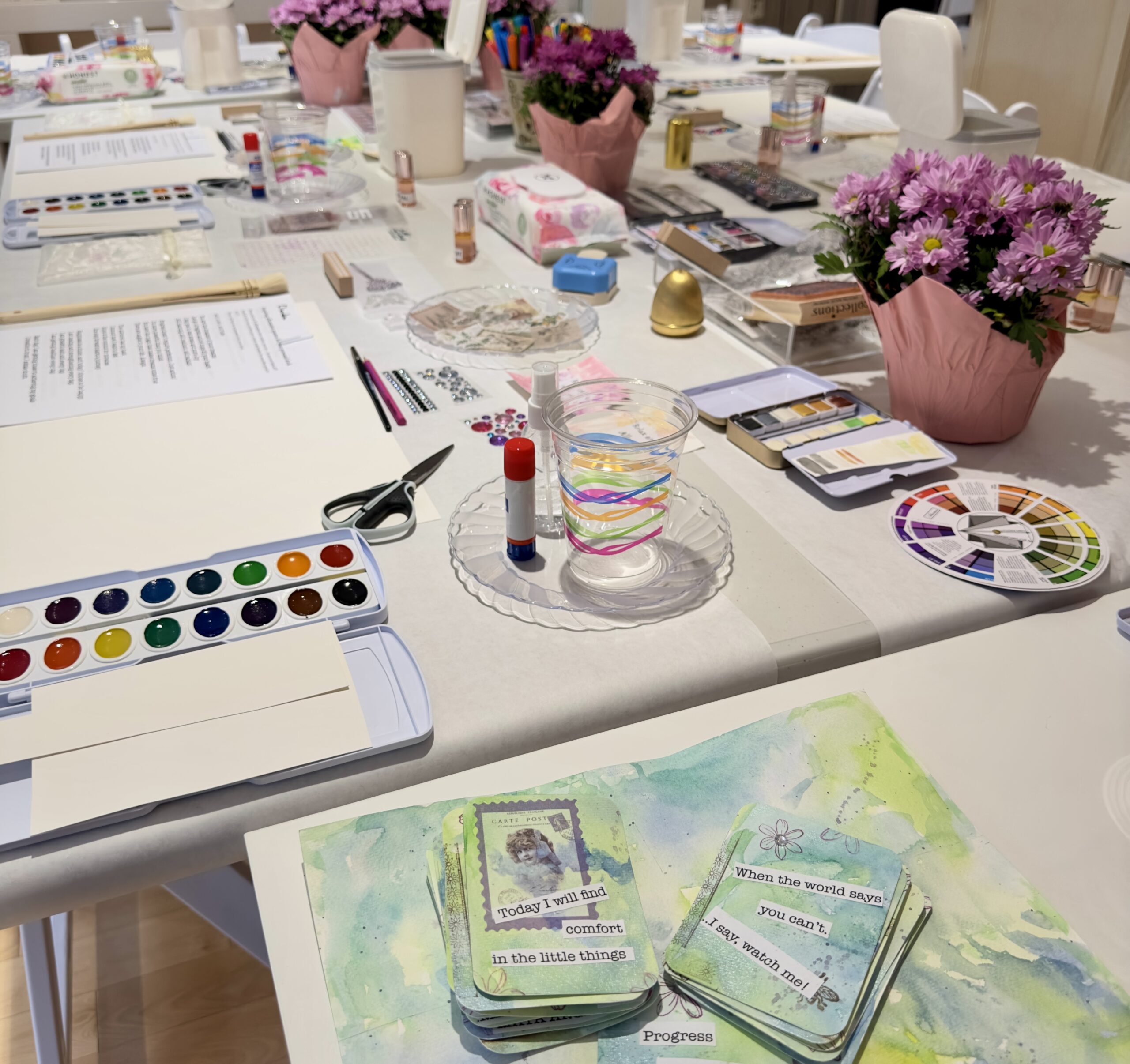 Heartfelt workshop-art studio-Toronto-Affirmation cards