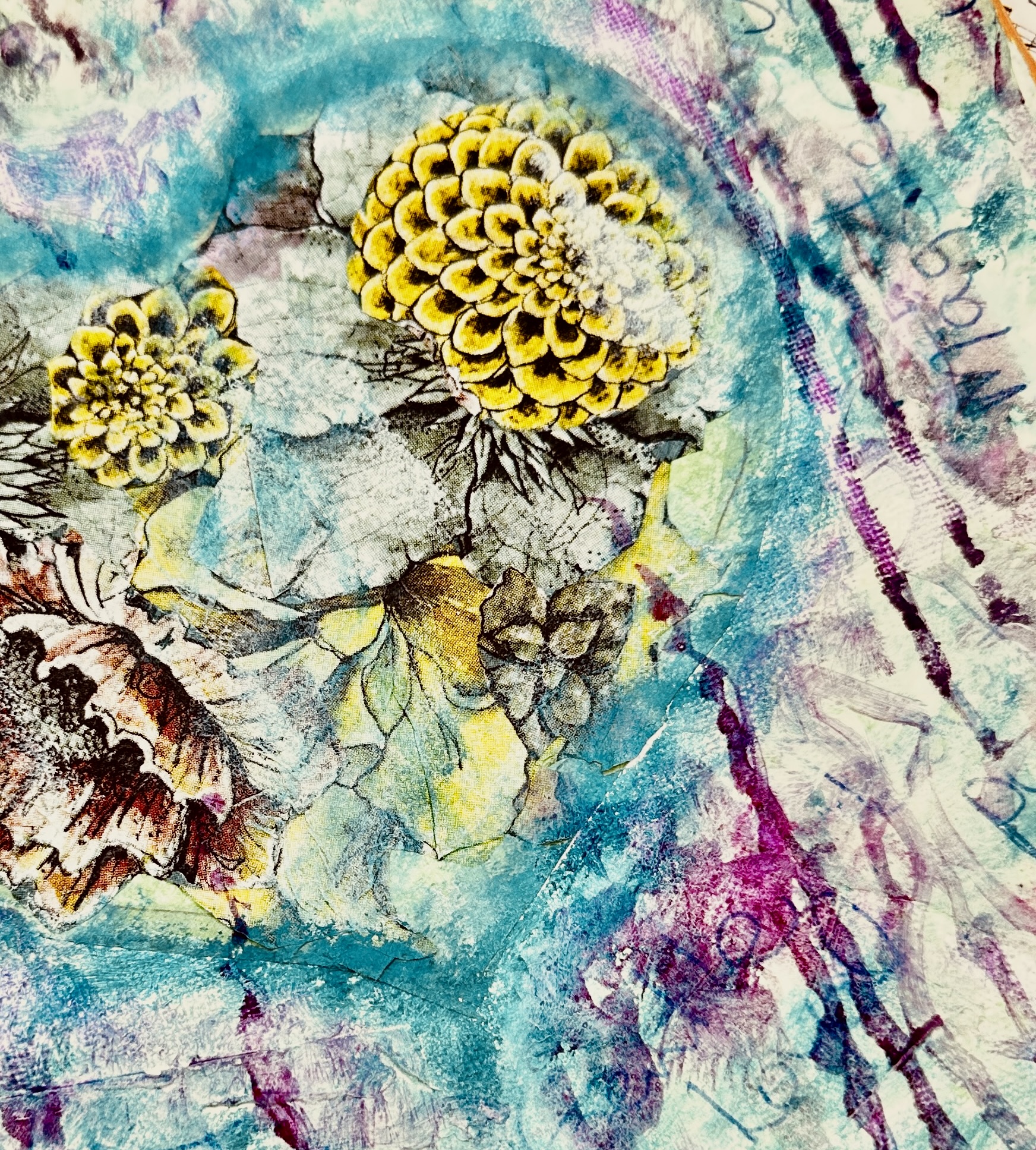 Hidden layers-tear it up-mixed media-Toronto-Heart and flowers