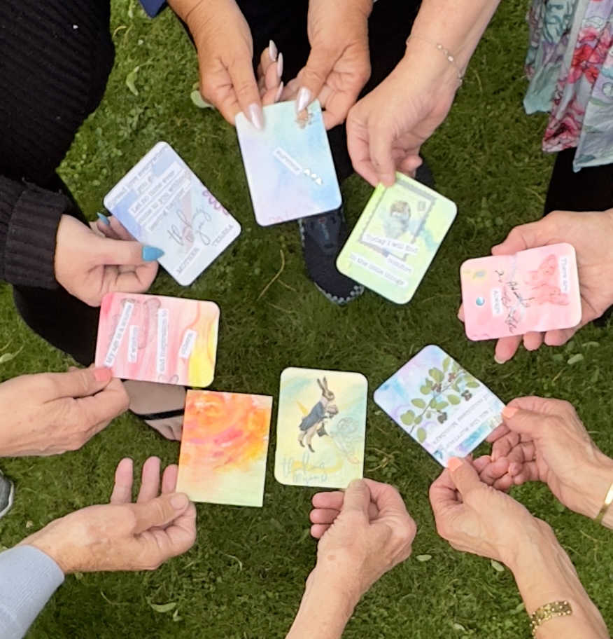 Ladies group- with affirmation cards- Heartfelt workshops -Toronto
