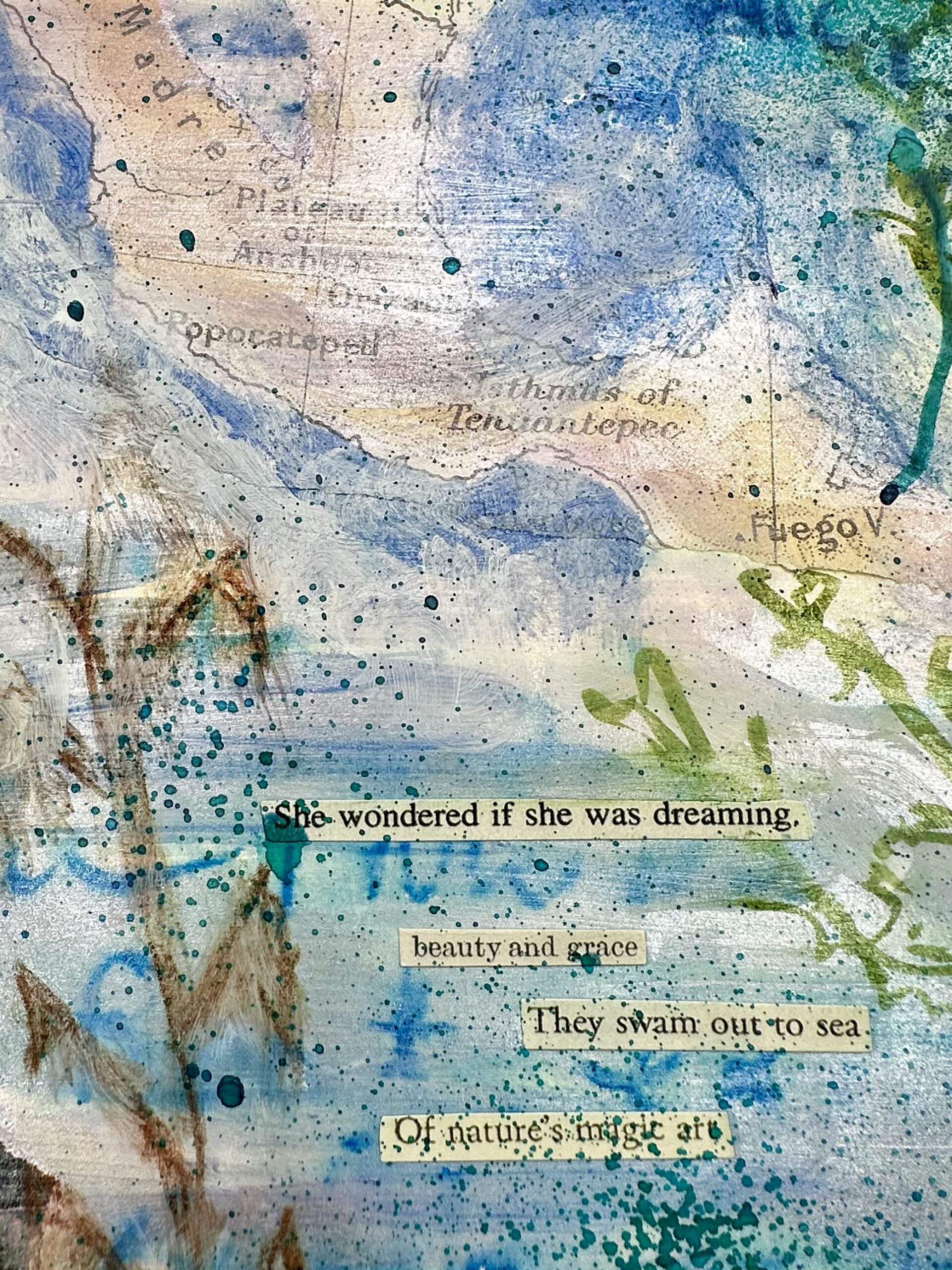Mixed media Abstract art- Toronto -Kim Ironmonger for Heartfelt Workshops