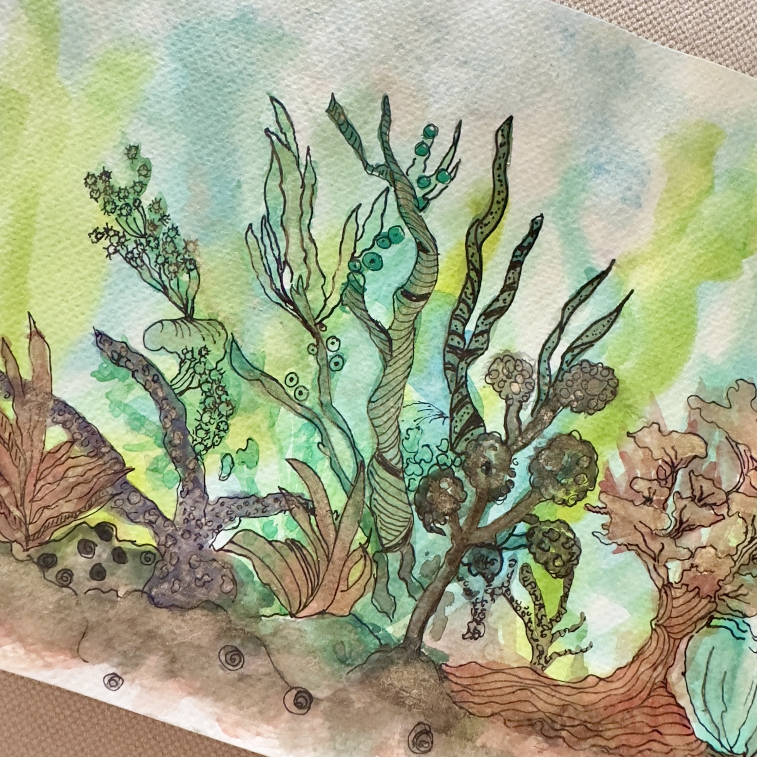 Watercolour and bloom-Toronto-Seascape-Heartfelt Workshop workshop-B